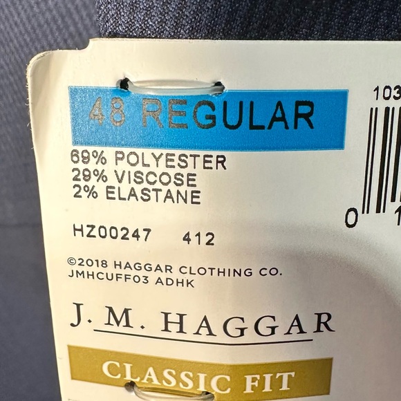 NWT men’s Haggar premium Classic fit stretch suit coat SZ 48R - Picture 9 of 9